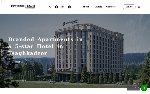 wyndhamgrand.am - էկրանի պատկեր