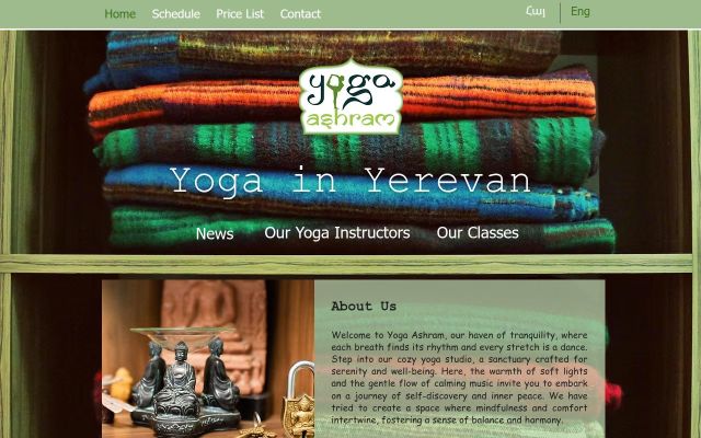 Screenshot of yogaashram.am