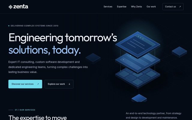 Скриншот сайта zenta.co