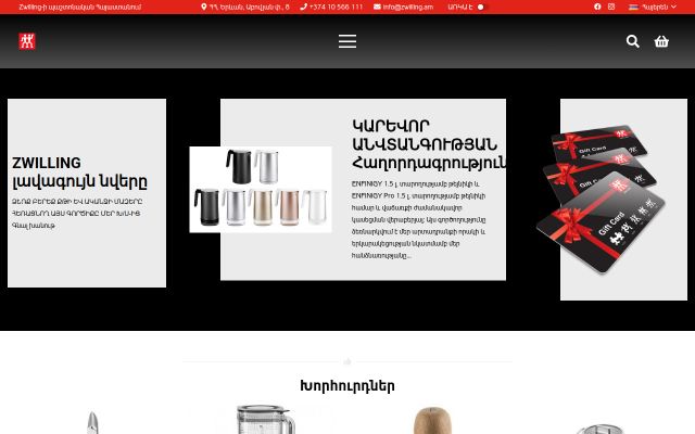 zwilling.am - էկրանի պատկեր